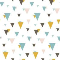 Seamless pattern with random triangles. Scandinavian style. Abstract  geometric vector background for web or printing.