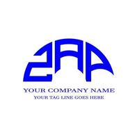 diseño creativo del logotipo de la letra zap con gráfico vectorial foto
