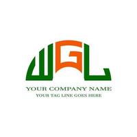 diseño creativo del logotipo de la letra wgl con gráfico vectorial foto
