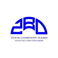 ZBD letter logo creative design with vector graphic