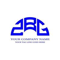 diseño creativo del logotipo de la letra zbg con gráfico vectorial foto