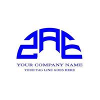 ZAE letter logo creative design with vector graphic photo
