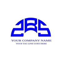 Diseño creativo del logotipo de la letra zbs con gráfico vectorial foto