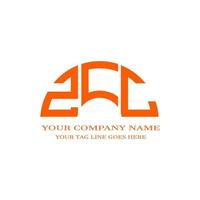 diseño creativo del logotipo de la letra zcc con gráfico vectorial foto