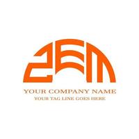 diseño creativo del logotipo de la letra zem con gráfico vectorial foto
