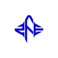 diseño creativo del logotipo de la letra zfe con gráfico vectorial foto