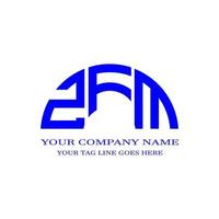 ZFM letter logo creative design with vector graphic