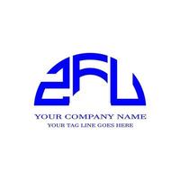 ZFU letter logo creative design with vector graphic photo