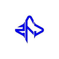 diseño creativo del logotipo de la letra zfj con gráfico vectorial foto