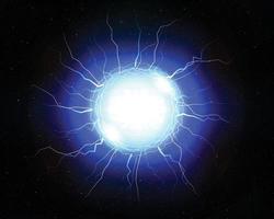 Electric lightning ball vector