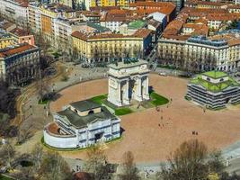 HDR Milan aerial view photo