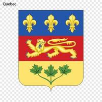 emblema de quebec, provincia de canadá vector