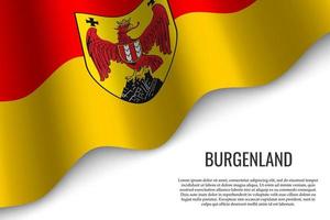 bandera ondeante de la región de austria vector