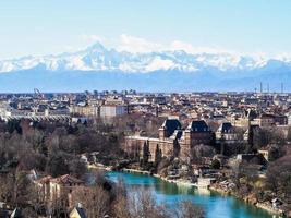 HDR Aerial view of Turin photo