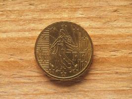 10 cents coin showing a sower, currency of France, EU photo