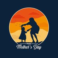 Happy mother day. International celebration day vector template. Festival worldwide illustration.