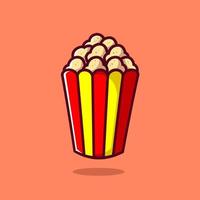 Popcorn vector. Fast food cartoon element illustration. Flat of fast food vector isolated. Breakfast food collection. Eps 10.