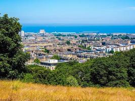 HDR Aerial view of Edinburgh from Calton Hill photo