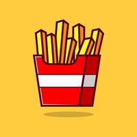 French Fries vector. Fast food cartoon element illustration. Flat of fast food vector isolated. Breakfast food collection. Eps 10.