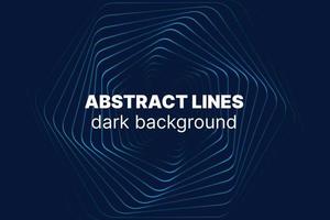 Abstract line shape dark background vector