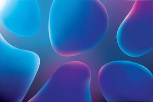 Gradient 3D shapes abstract background vector