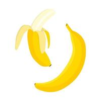 Sweet banana vegan fruit vector flat isolated illustration