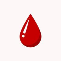 icono de sangre. ilustración de diseño de vector de gota de sangre. signo simple de icono de sangre roja.