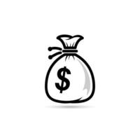 Money bag icon. Money icon vector design illustration. Money bag icon collection. Money bag icon simple sign.