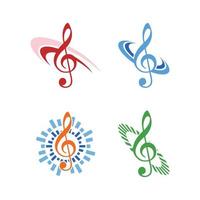 Music note icon. Music note logo vector design illustration. Music icon collection. Music notes simple sign.