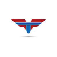 Eagle wings logo. Eagle wings vector design illustration. Eagle wings logo simple sign.