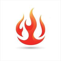 icono de fuego. logotipo de llama. ilustración de diseño de vector de fuego. icono de fuego signo simple.