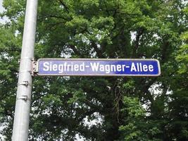 Wagner Allee sign in Bayreuth photo