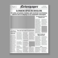 newspaper front page vector