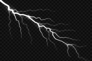 Lightning electric thunder storm vector