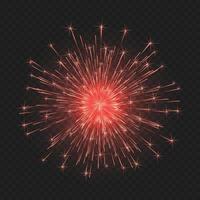 Festive bright fireworks vector