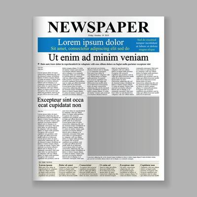 newspaper front page