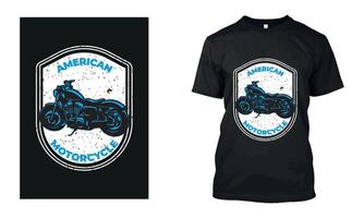 diseño de camiseta de motocicleta americana vector