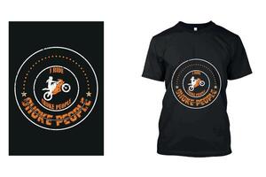 Bike Rider T Shirt Template Design vector