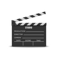 realistic movie clapperboard vector