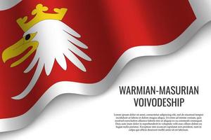 bandera ondeante región de polonia vector