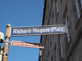 Richard Wagner Platz sign in Nuernberg photo