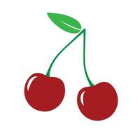 Garden cherry icon vector