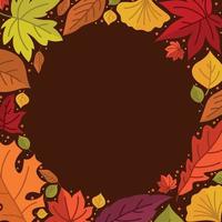 Fall Floral Leaves Nature Background vector
