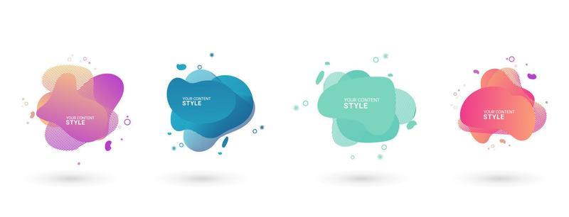 Modern Set of infographi abstract Objects and curved Gradient abstractive design used for Options, banners, presentations, charts, flow Template.