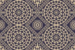 diseño de fondo tradicional de patrones sin fisuras étnicos para alfombra, papel pintado, ropa, envoltura, batik, tela, patrón de bordado. vector