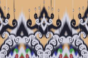 Ethnic ikat chevron pattern background Traditional pattern on the fabric in Indonesia and other Asian countries. vector