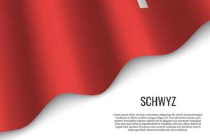 waving flag of region Switzerland vector