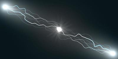 Electric lightning thunder vector