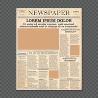 portada de periódico antiguo vector