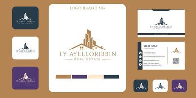 Real estate logo and business branding template design inspiration vector